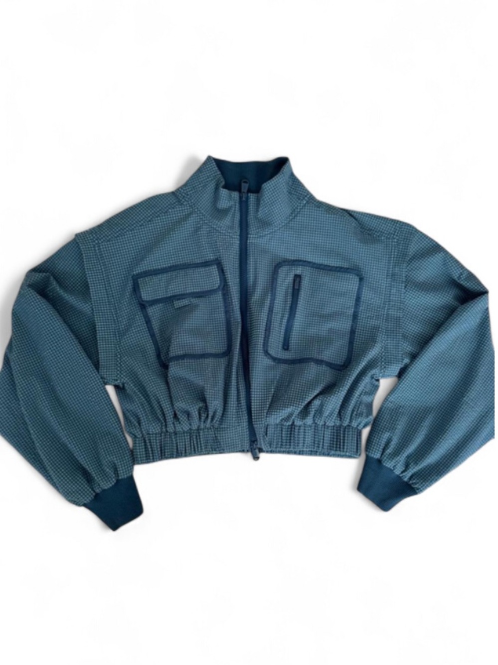 FP Movement Forty Love Jacket M Shorts S Blue Check Set NWOT Tennis - Picture 7 of 8